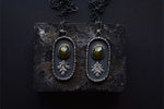 Vesuvianite & Fern Shadowbox Necklaces