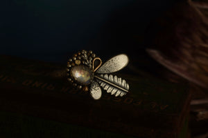 Moonstone Flora Ring - Size 7.5