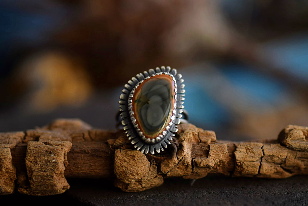 Imperial Jasper Petal Ring
