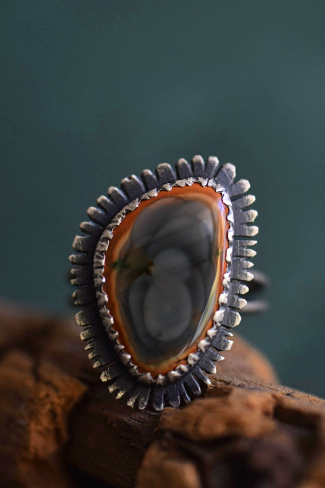 Imperial Jasper Petal Ring