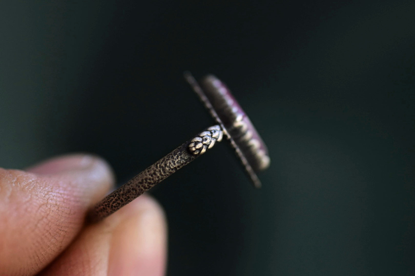 Raw Ruby Fern Ring