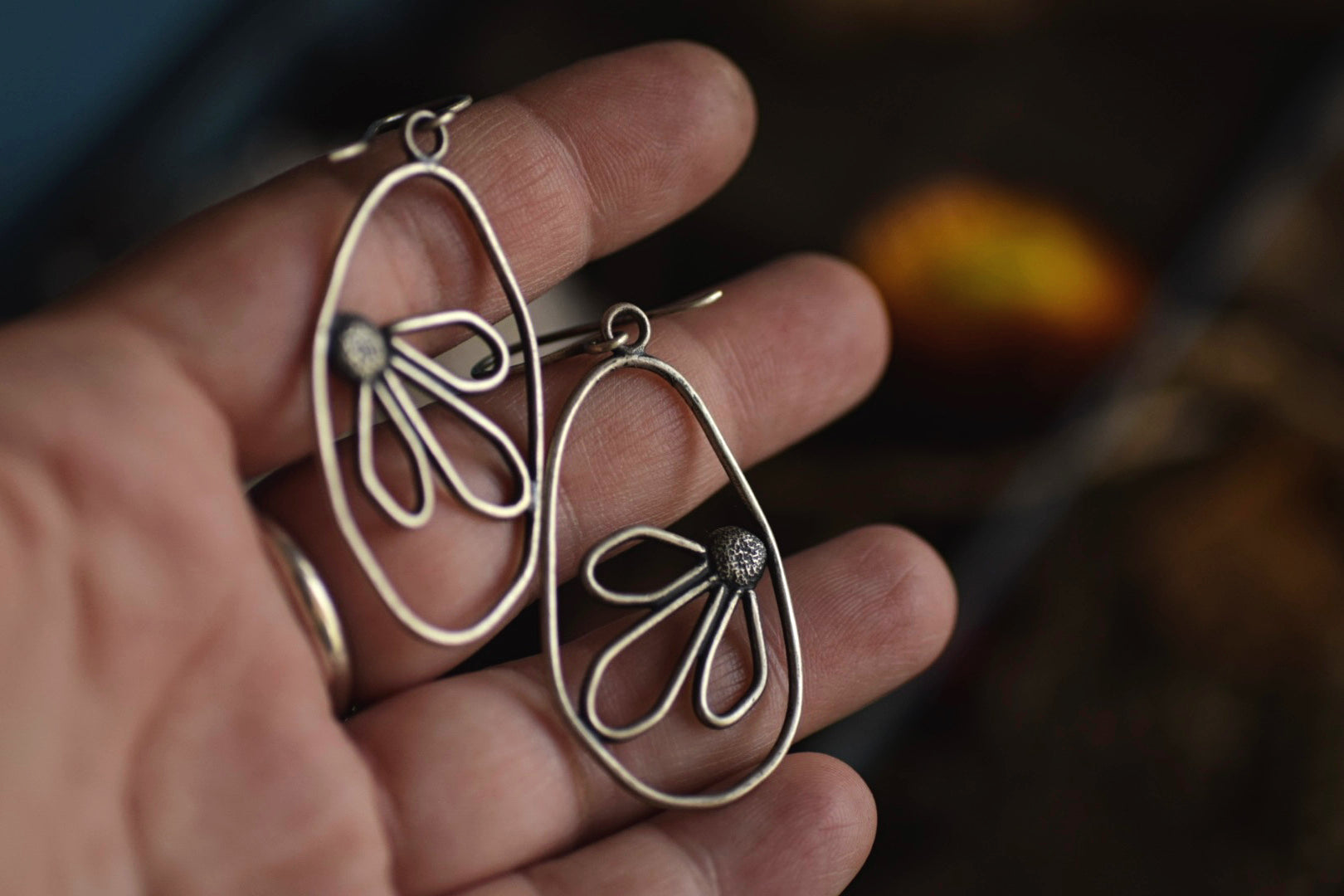 Black Eyed Susan Dangle Earrings