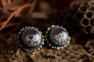 Lavender Dendritic Agate Earrings