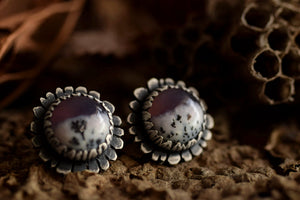 Lavender Dendritic Agate Earrings