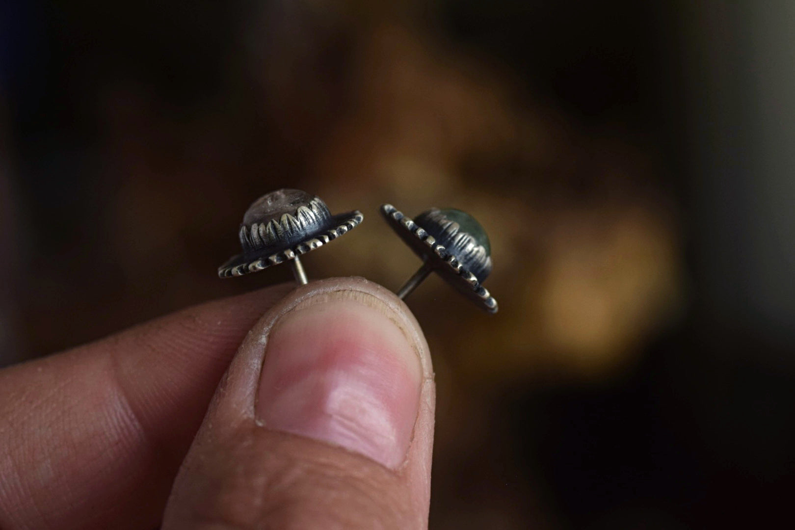 Mismatched Pastel Tourmaline Studs