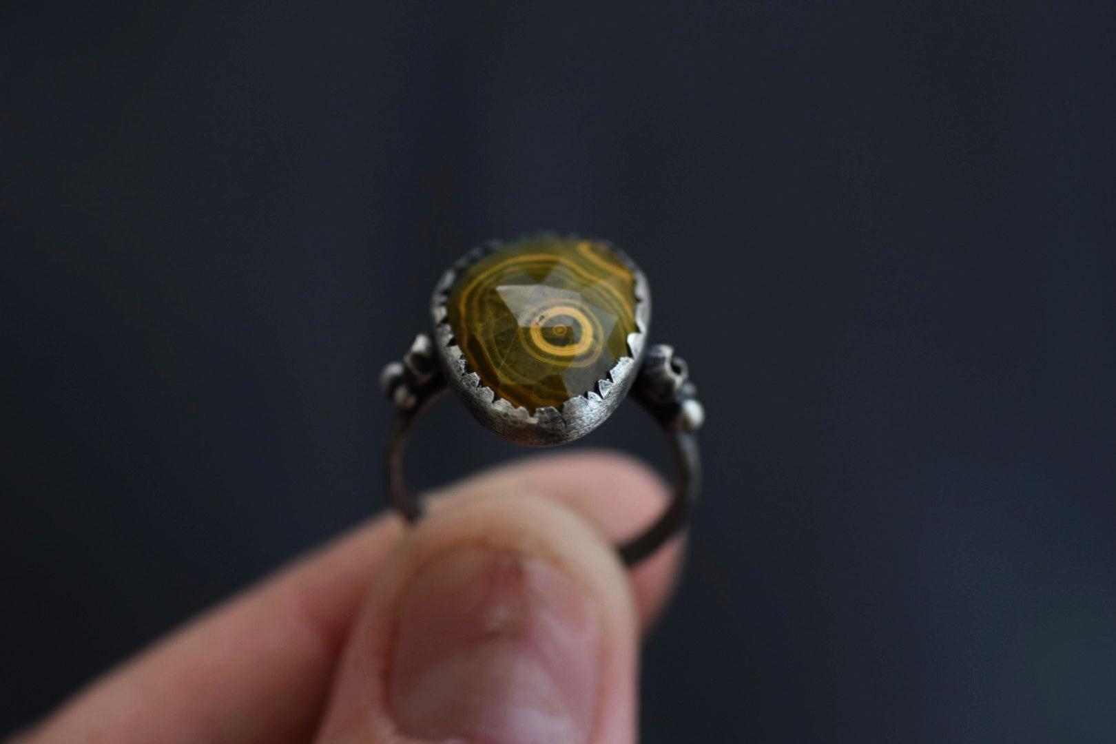 Ocean Jasper Barnacle Ring - Size 6.25