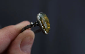 Ocean Jasper Barnacle Ring - Size 6.25