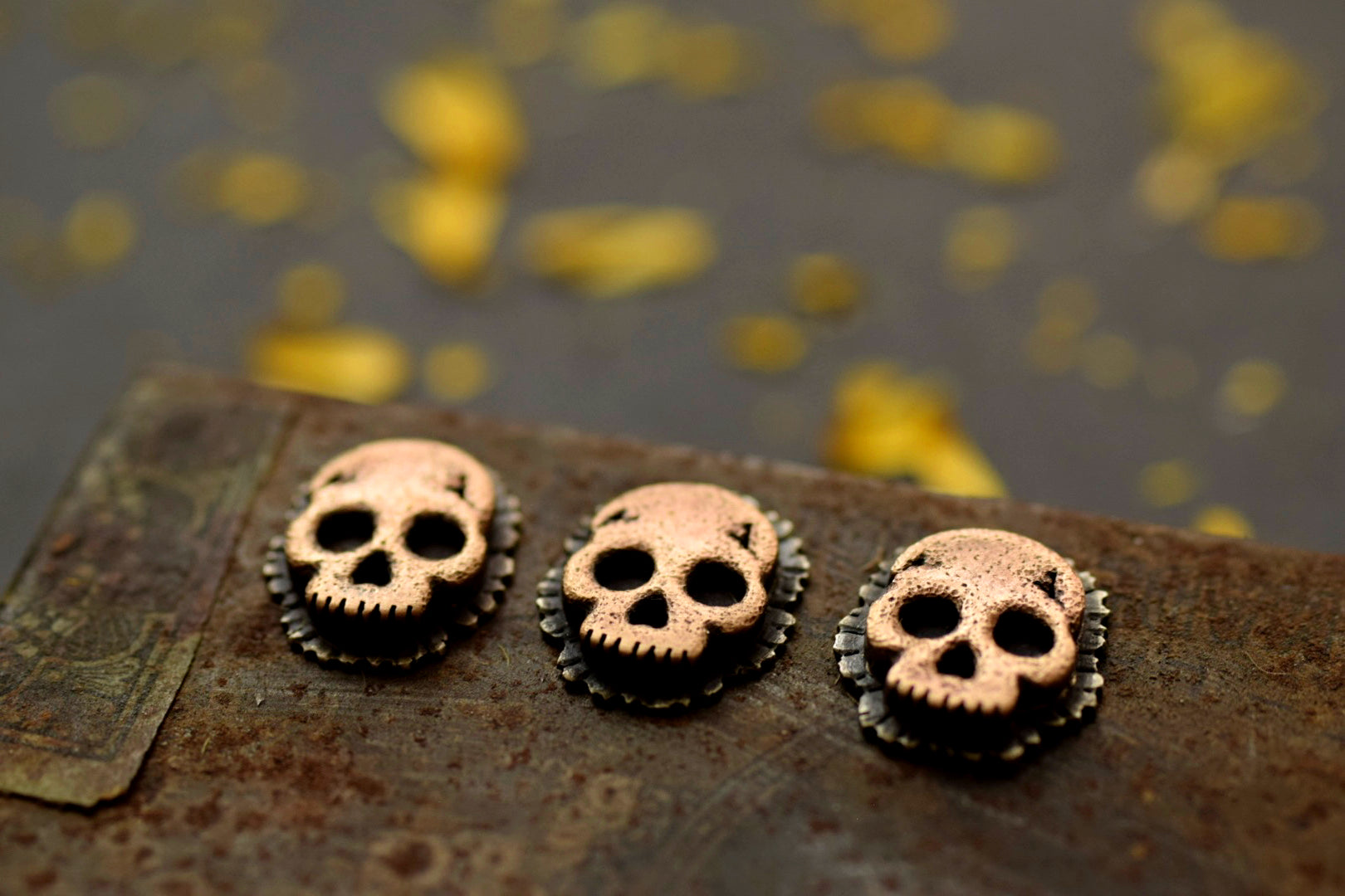 Marigold Skull Rings