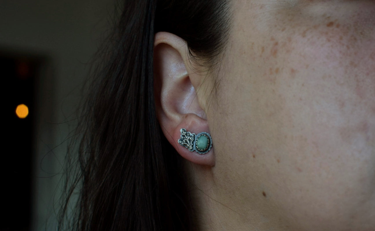 Natural Emerald Stud Climbers
