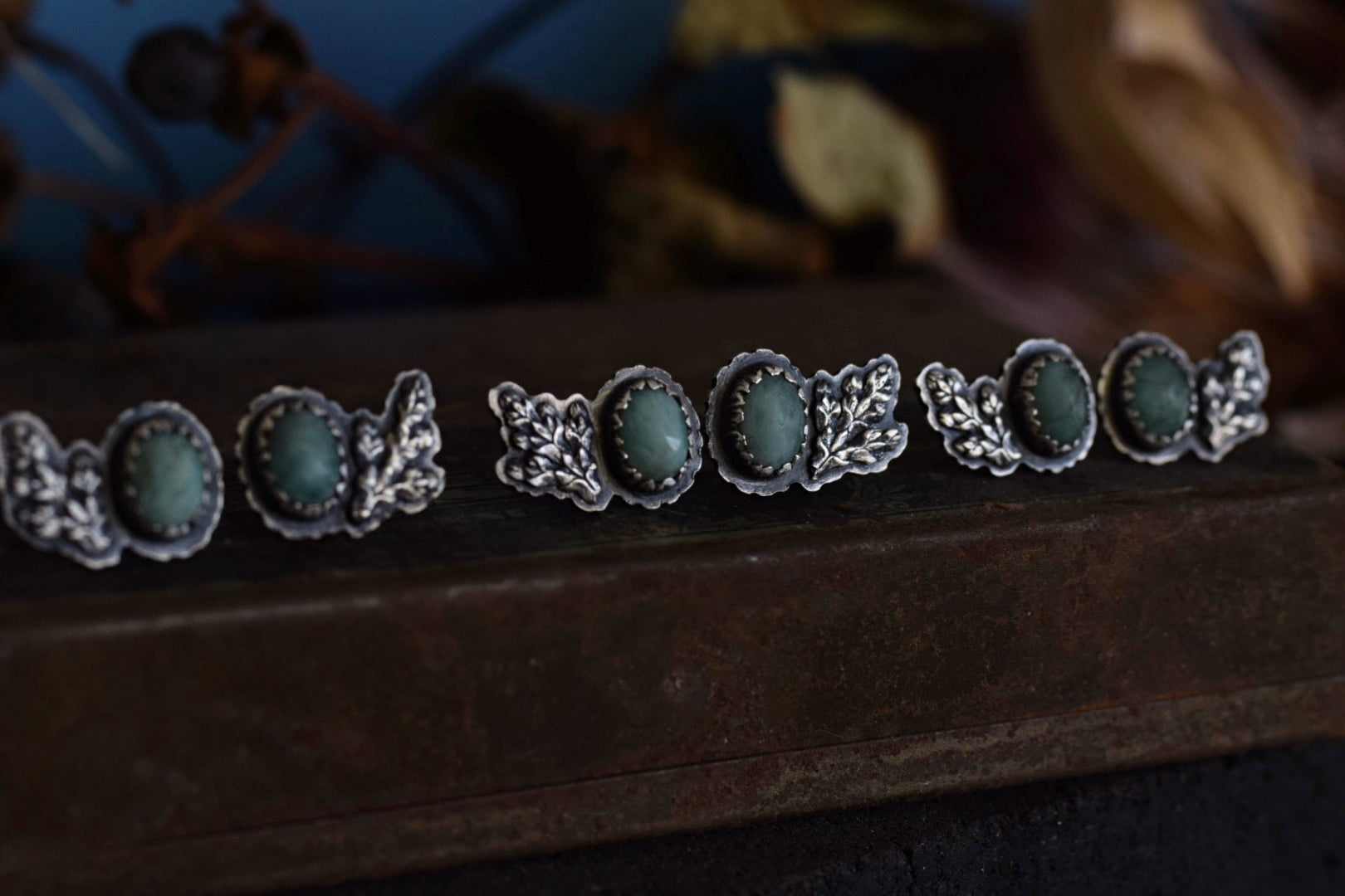 Natural Emerald Stud Climbers
