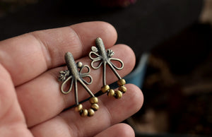 Floral Collage - Beaded Earrings