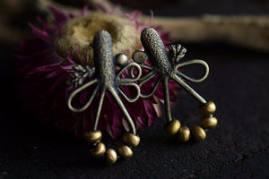 Floral Collage - Beaded Earrings