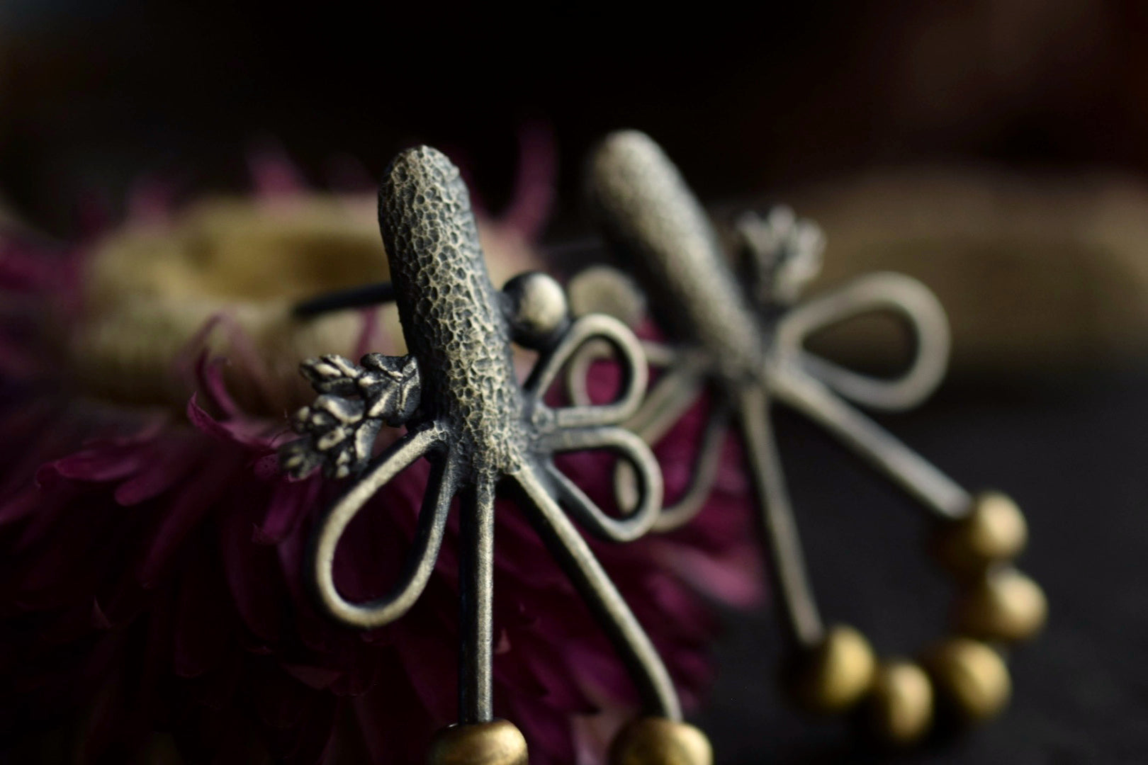 Floral Collage - Beaded Earrings