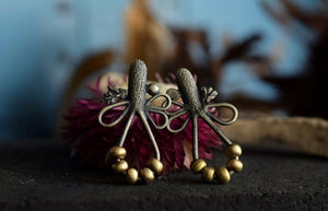 Floral Collage - Beaded Earrings