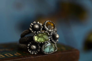 Tourmaline Flora Rings