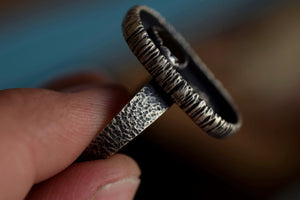 Bicolor Tourmaline & Fern Shadowbox Ring - Size 7