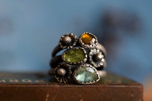 Tourmaline Flora Rings