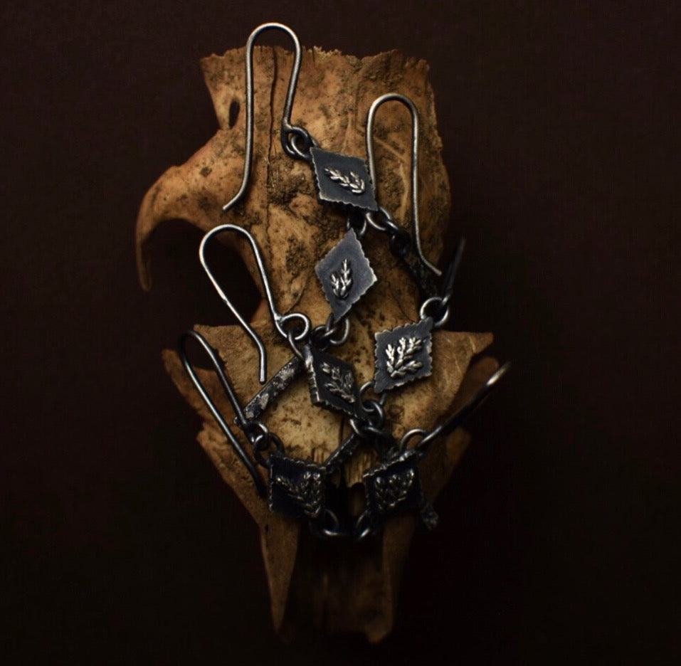 Diamond Fern Sprig Dangles