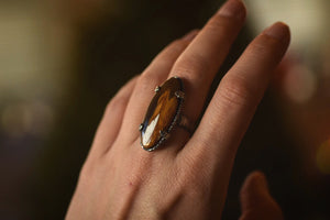 XPetrified Wood Ring - Size 7.5