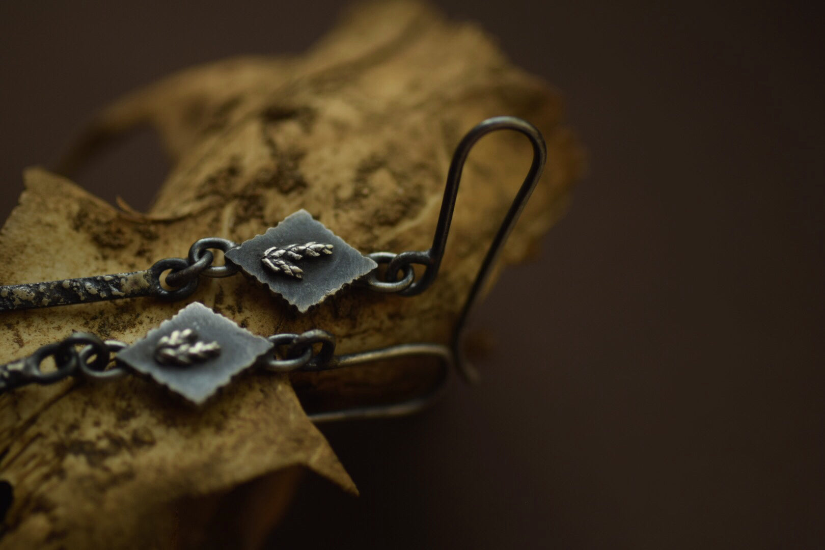 Diamond Fern Sprig Dangles