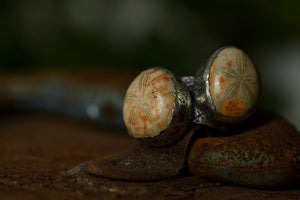 Fossilized Sand Dollar - Fossil Ring - Sterling Silver - Size 7 - Size 8.25