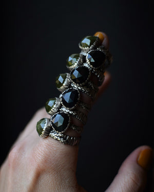 Obsidian Bark Fern Rings