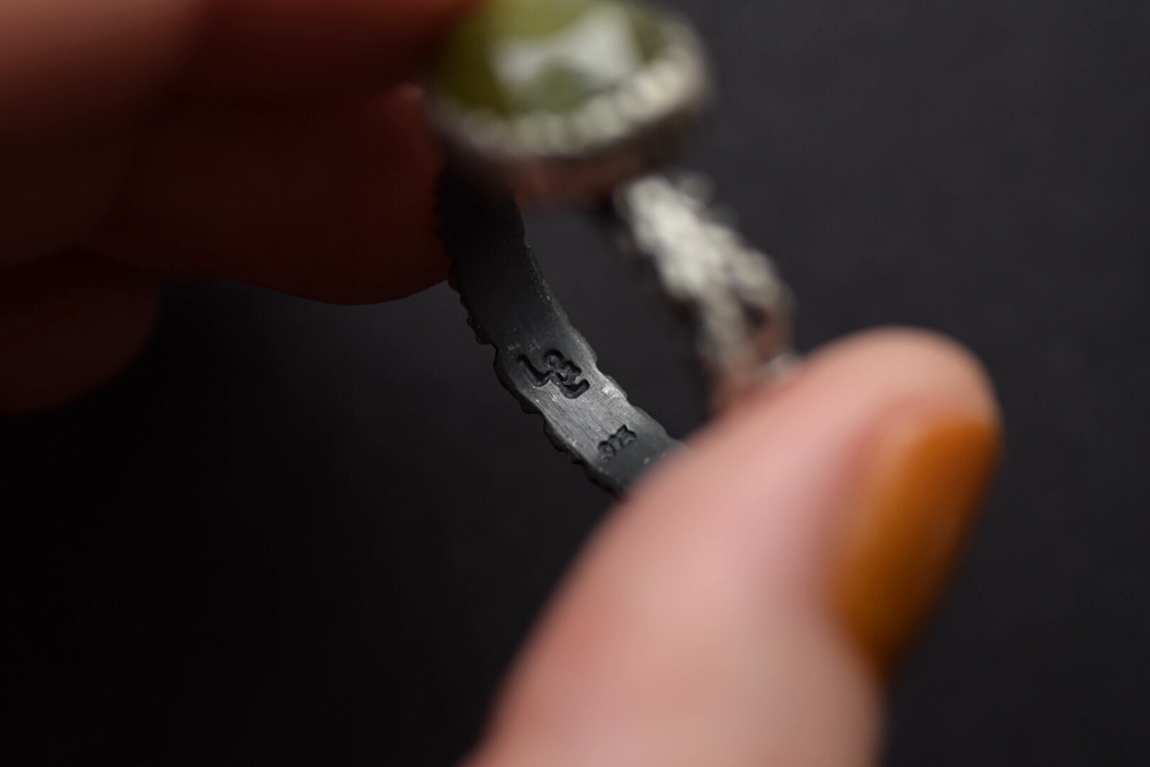 Vesuvianite Bark Fern Rings