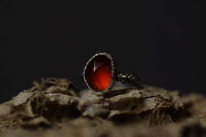 Hessonite Garnet Fern Ring - Size 5