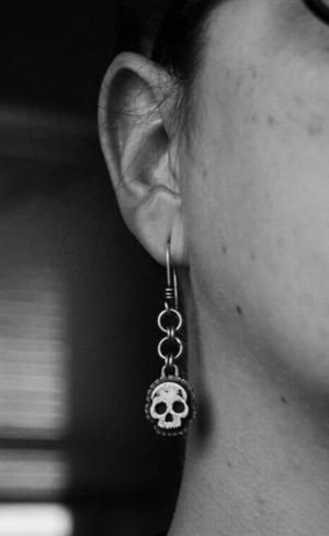 Marigold Skull Dangles