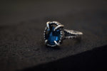 London Blue Topaz Bark Ring- Size 7.5