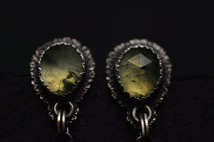 Rutilated Prehnite Dangles