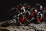 Garnet Fern Rings