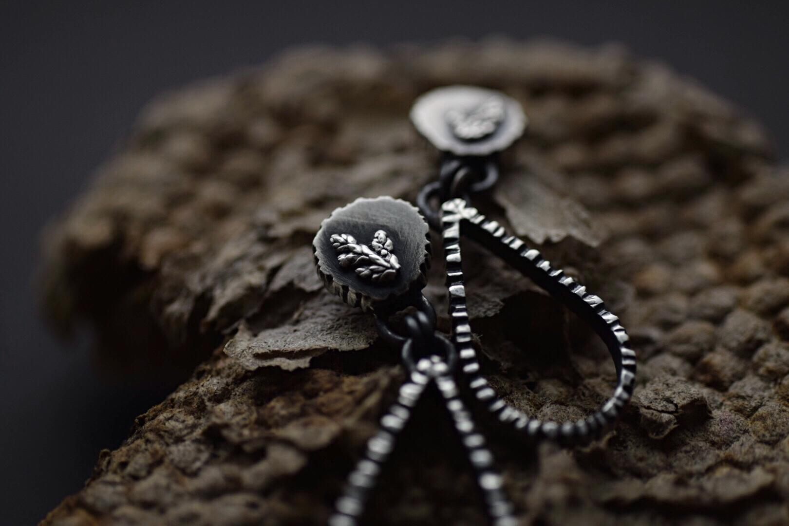 Fern & Bark Drop Post Dangles