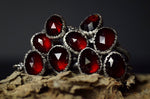 Garnet Fern Rings