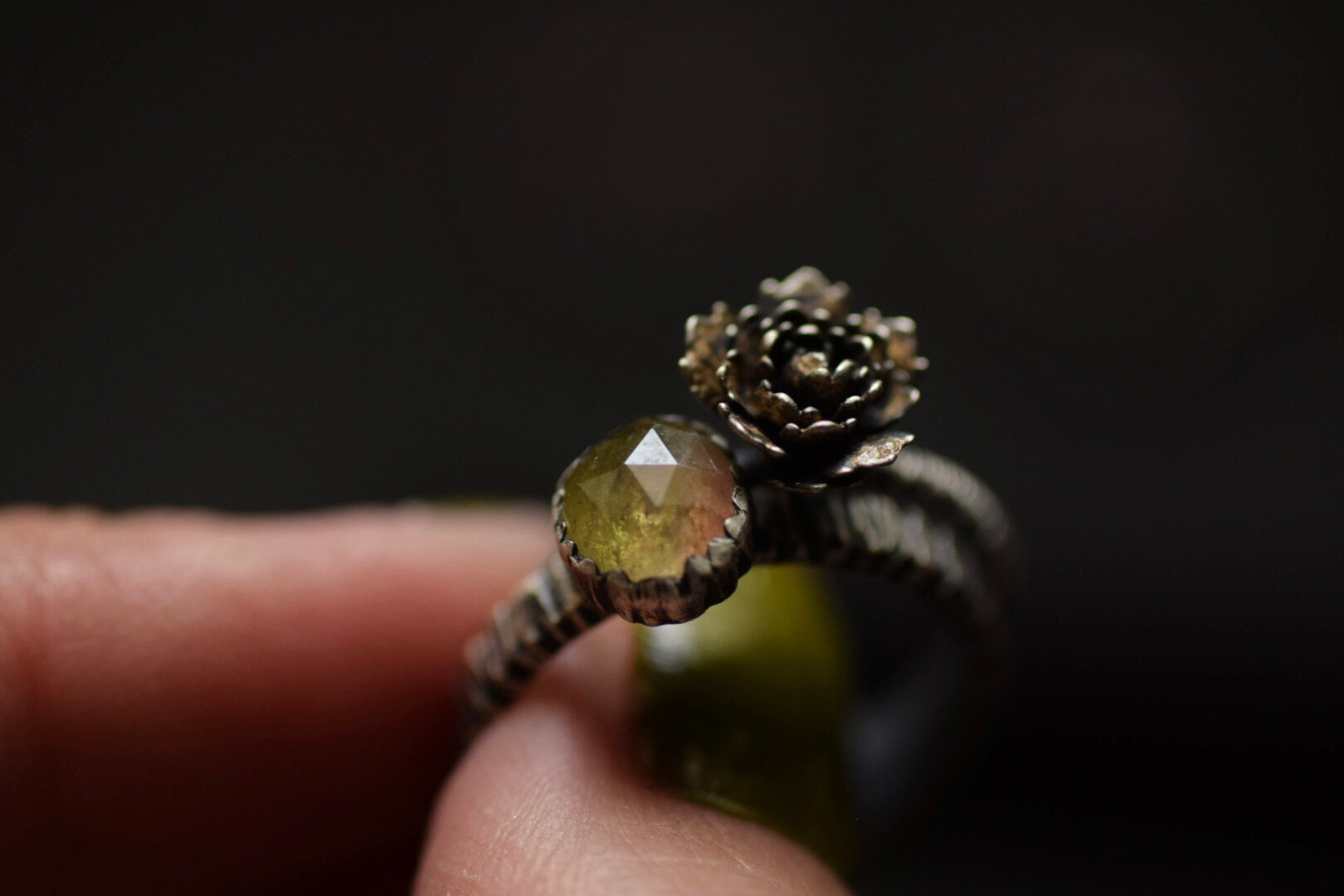 Tourmaline & Succulent Ring Duos