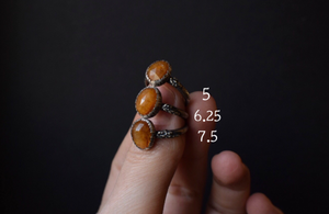 Yellow Sapphire Fern Rings - Sizes 5