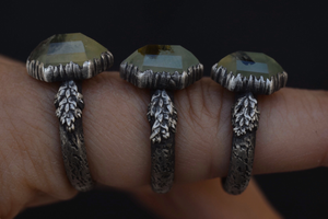 Rutile Prehnite Hex Fern Rings