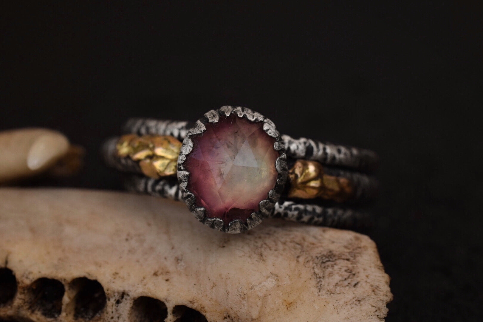 Bicolor Tourmaline Stacking Set - Size 7