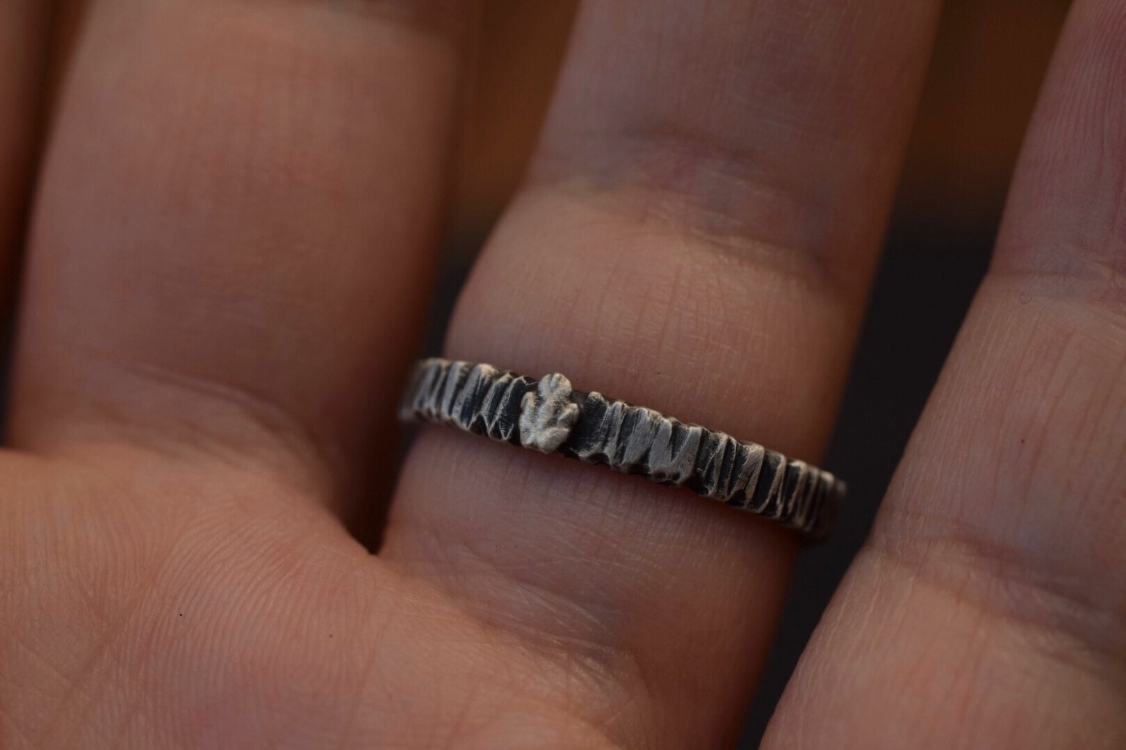 London Blue Topaz Bark Ring- Size 7.5