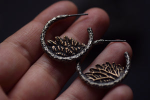 Bronze Leaf Hoops