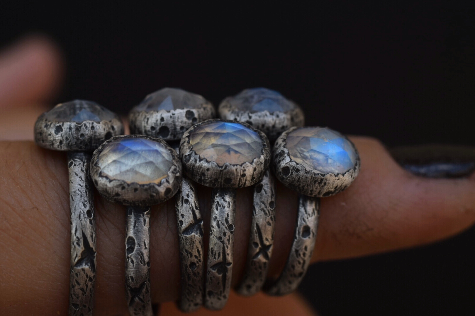 Moonstone on a Band of Stars
