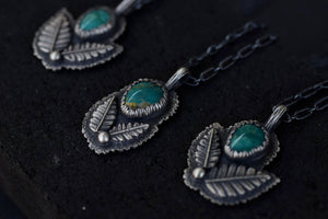 Turquoise Leaves Necklace