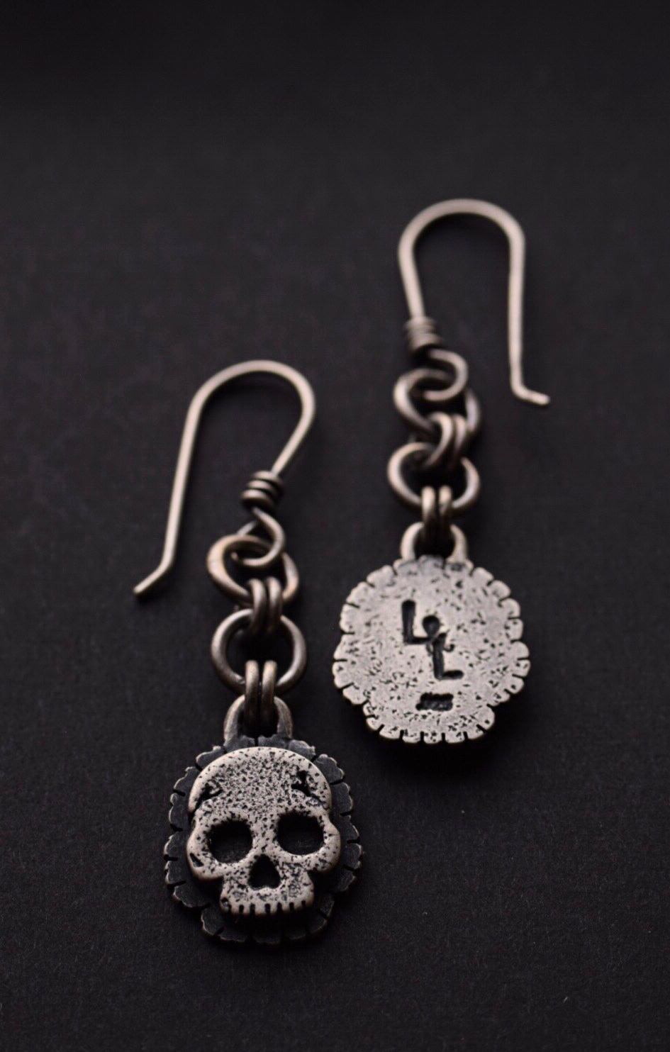 Marigold Skull Dangles