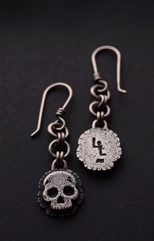 Marigold Skull Dangles