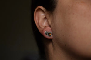 Montana Agate Fern Studs