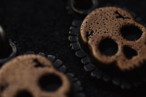 Bronze Marigold Skull Necklaces