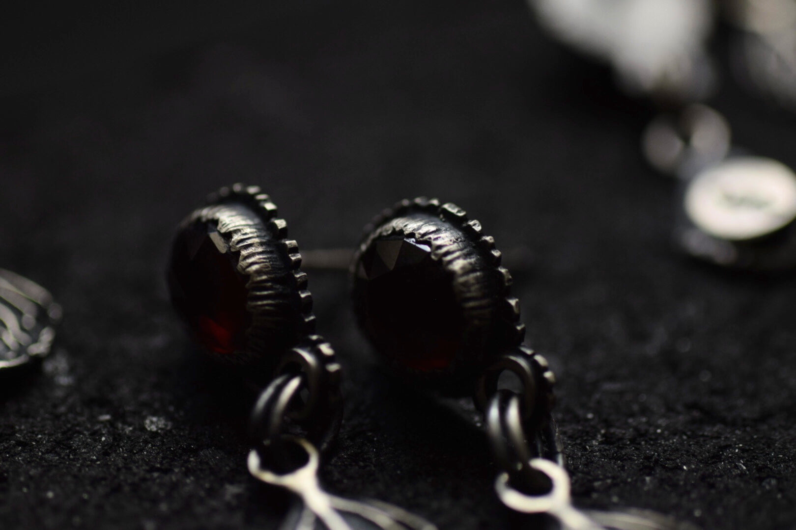 Hessonite Garnet Post Dangles