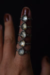 Moss Aquamarine Fern Rings