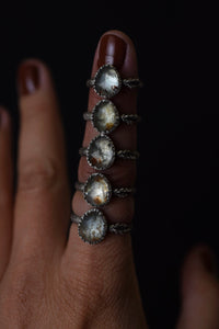 Moss Aquamarine Fern Rings