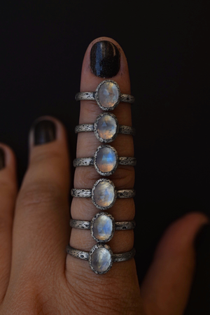 Moonstone on a Band of Stars